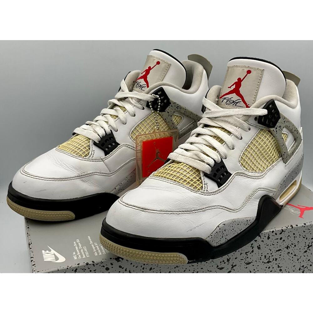 Nike Air Jordan 4 Retro White Cement Size 12 840606 192 #259